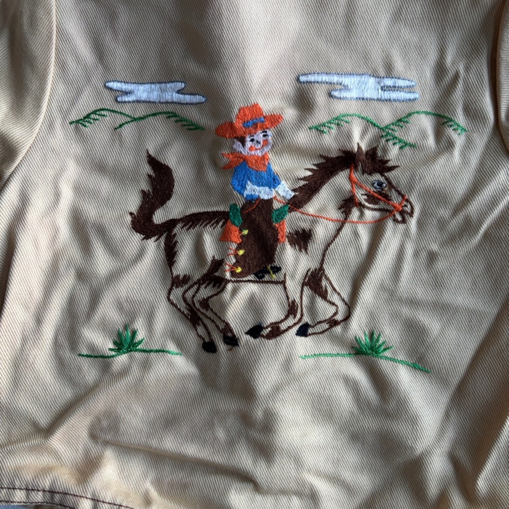 Vintage Kid’s 70's Cowboy Western Jacket &  Bandana Print Button Down- 3T - Picture 6 of 10